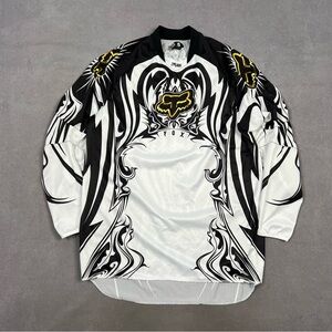 Fox Men's Black and White Graphic Shirt